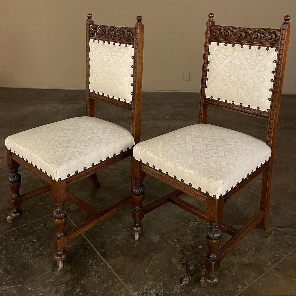 Set of Six Antique Renaissance Dining Chairs For Sale 5