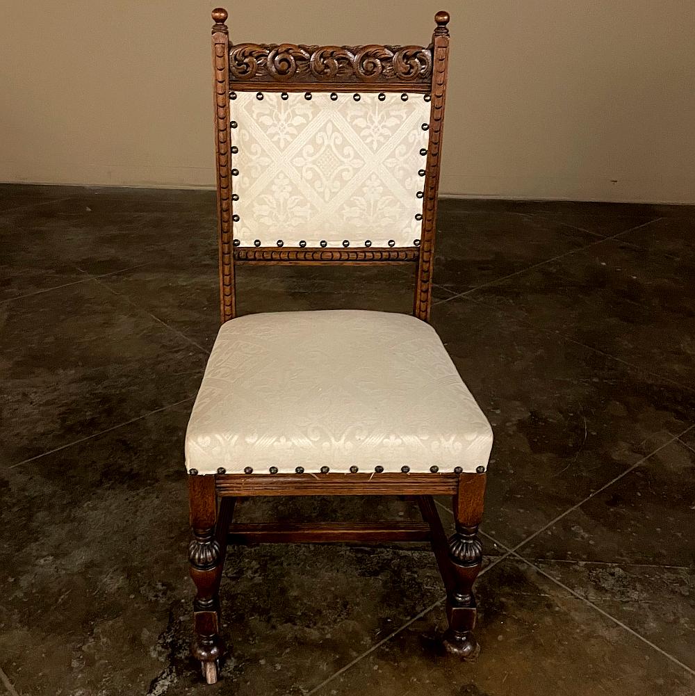Set of Six Antique Renaissance Dining Chairs For Sale 6