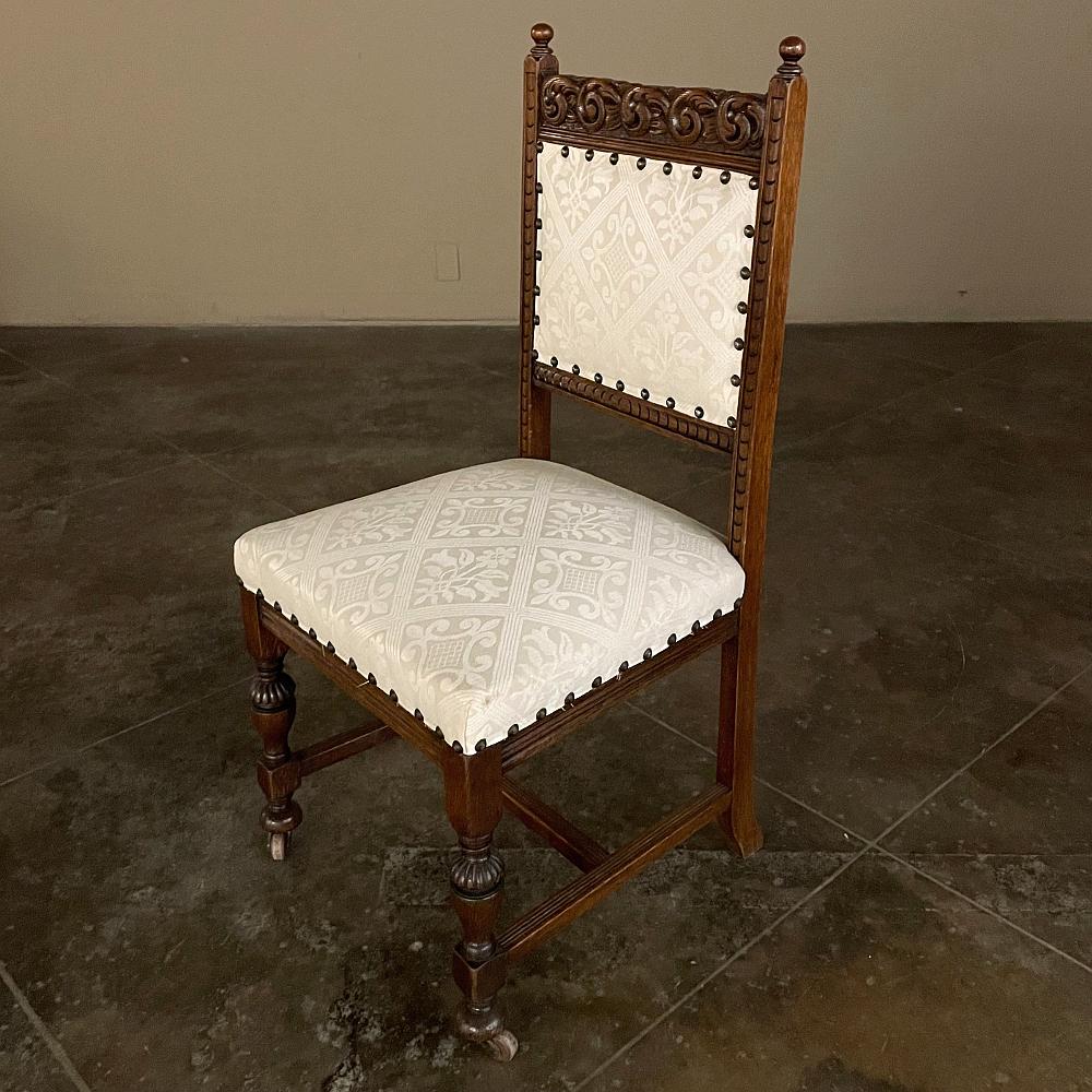 Set of Six Antique Renaissance Dining Chairs For Sale 7