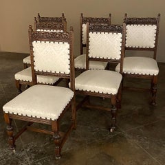 Set of Six Antique Renaissance Dining Chairs