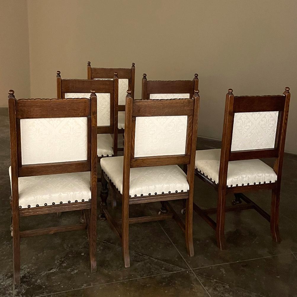 20th Century Set of Six Antique Renaissance Dining Chairs For Sale
