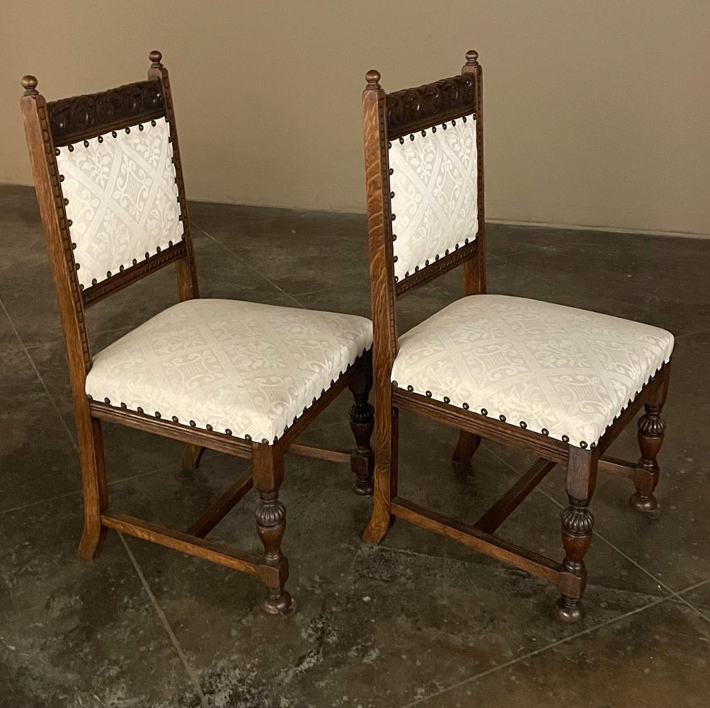 Set of Six Antique Renaissance Dining Chairs For Sale 1