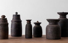 Set of Six Antique Tibetian Thaki Jars