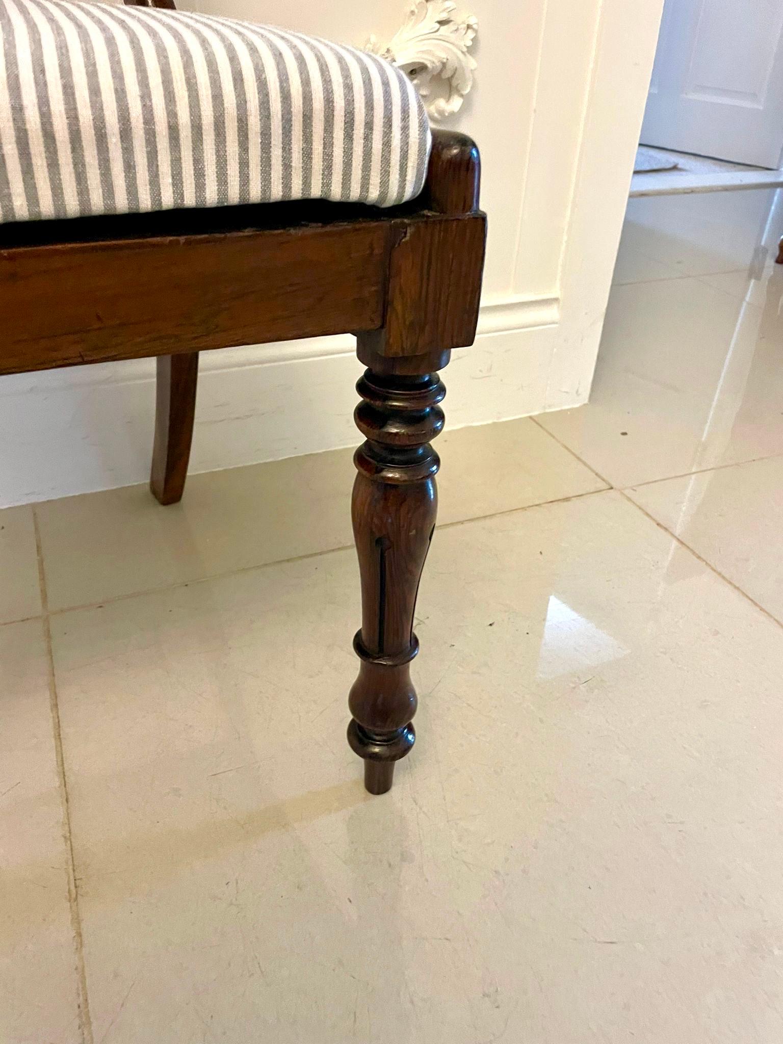 Set of Six Antique Victorian Quality Rosewood Dining Chairs For Sale 4
