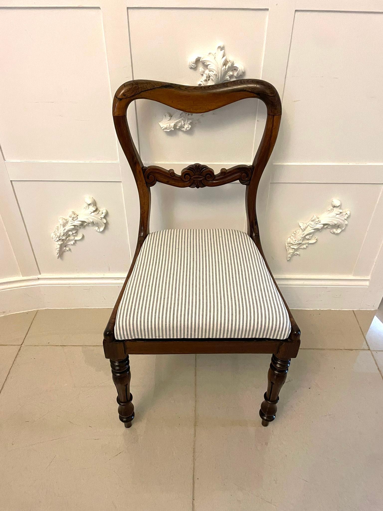 19th Century Set of Six Antique Victorian Quality Rosewood Dining Chairs For Sale