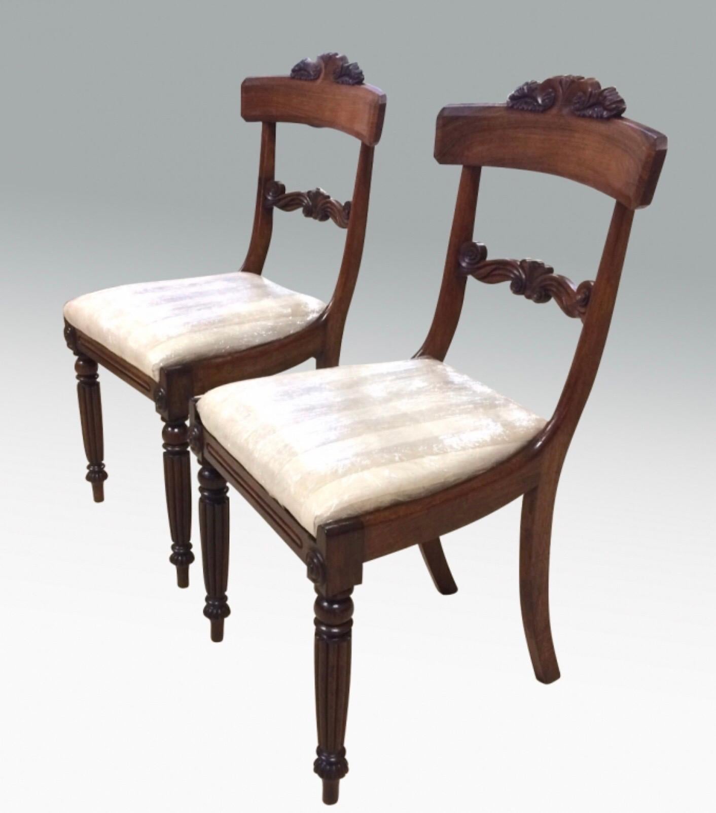 Set of Six Antiqueregency Rosewood Dining Chairs For Sale 1