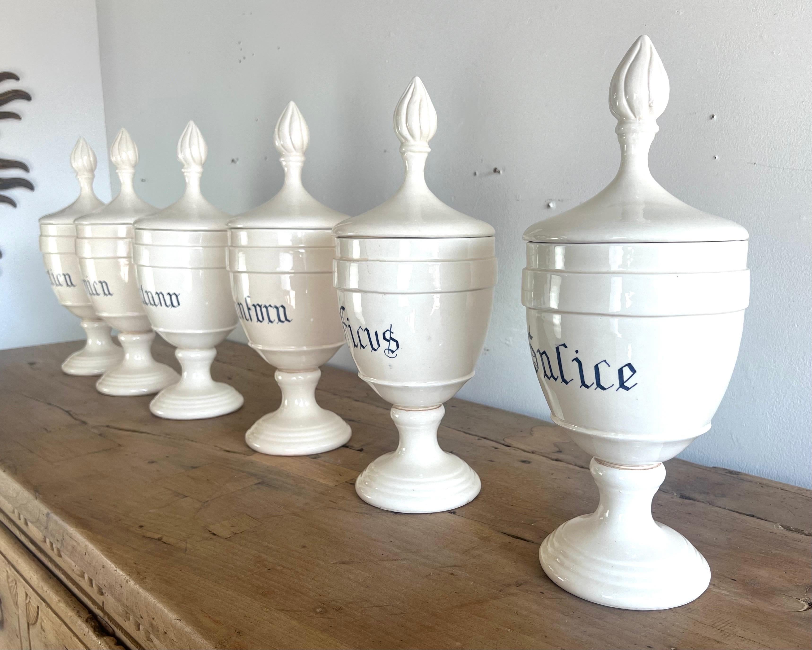 Set of Six Apothecary Jars w/ Lids 3