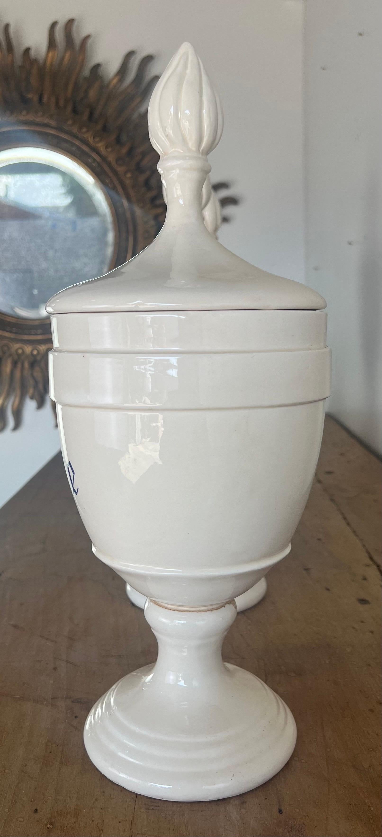 Set of Six Apothecary Jars w/ Lids For Sale 6