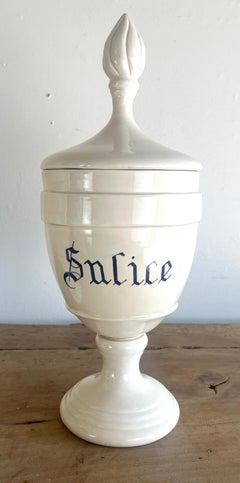 Set di sei barattoli da farmacia con coperchio