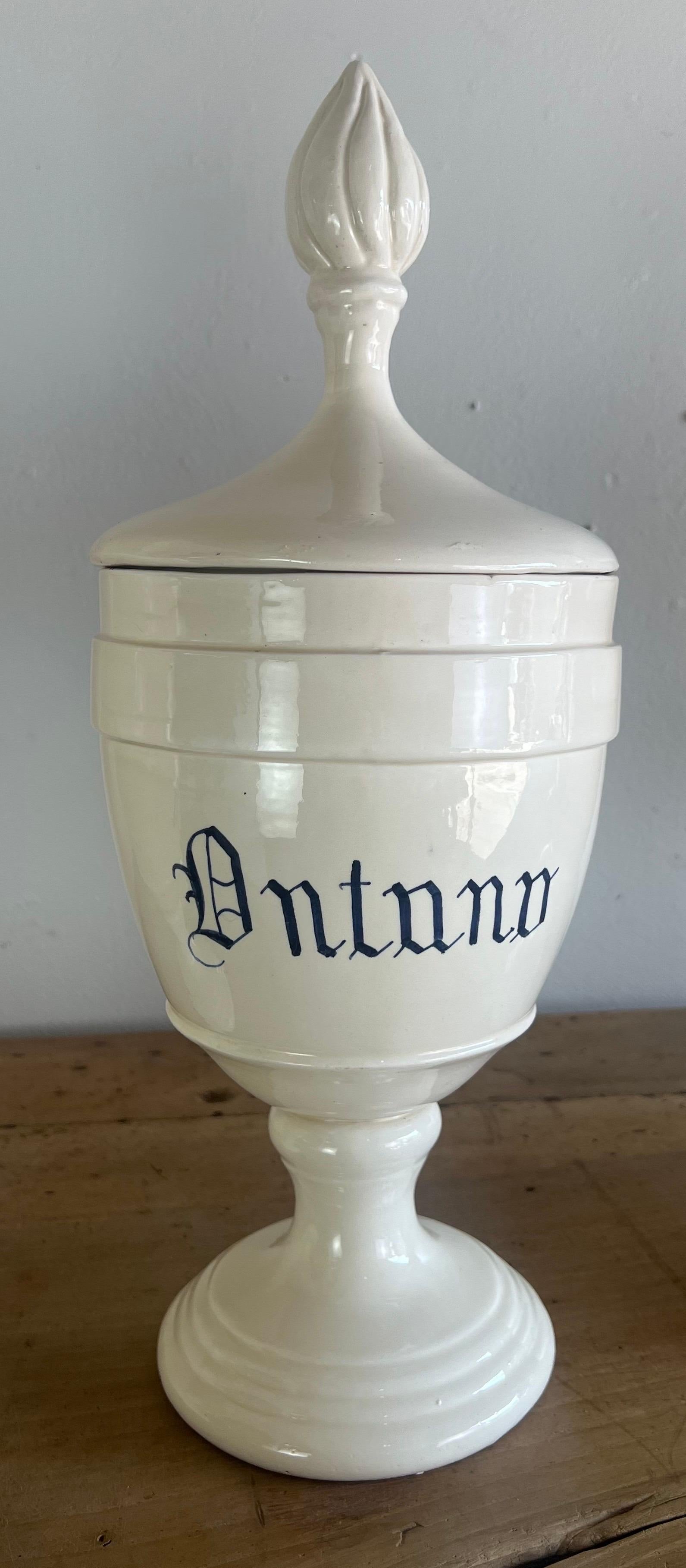 Glazed Set of Six Apothecary Jars w/ Lids