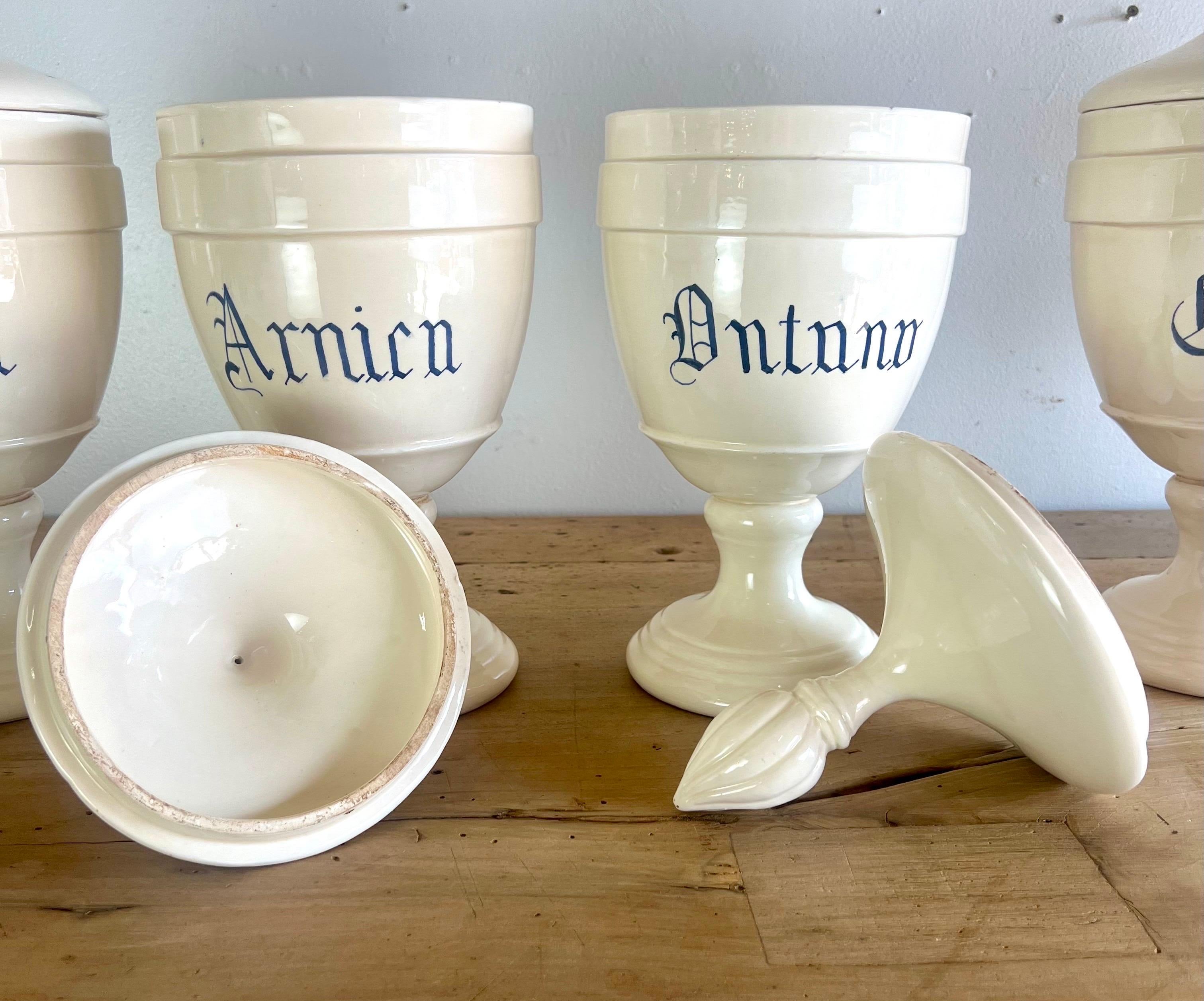Set of Six Apothecary Jars w/ Lids 1