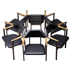 Set of Six Architectural 'Triangle' Dining Chairs