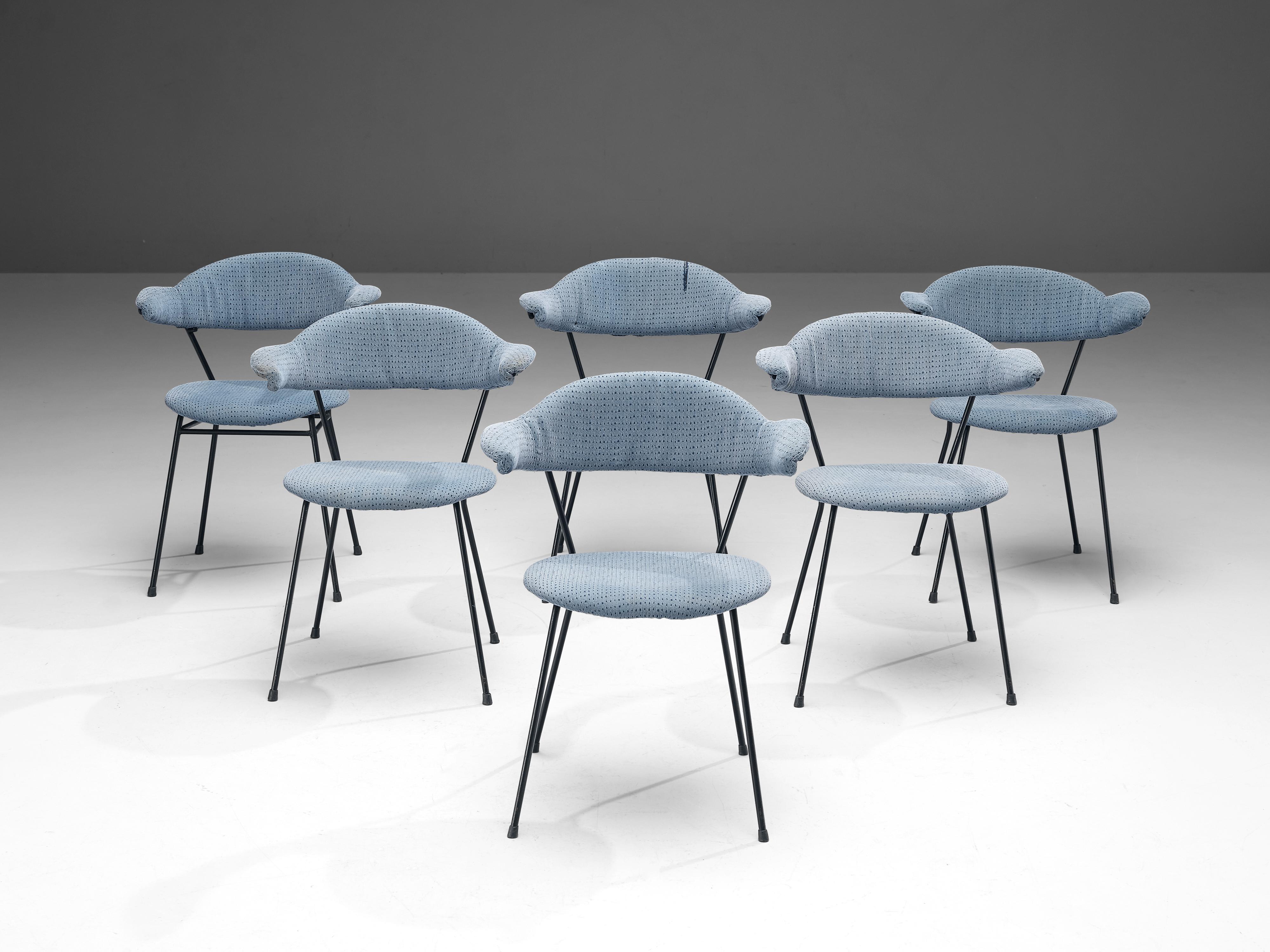 Vittorio Chiaia and Massimo Napolitano for Arflex Set of Six Armchairs In Good Condition In Waalwijk, NL