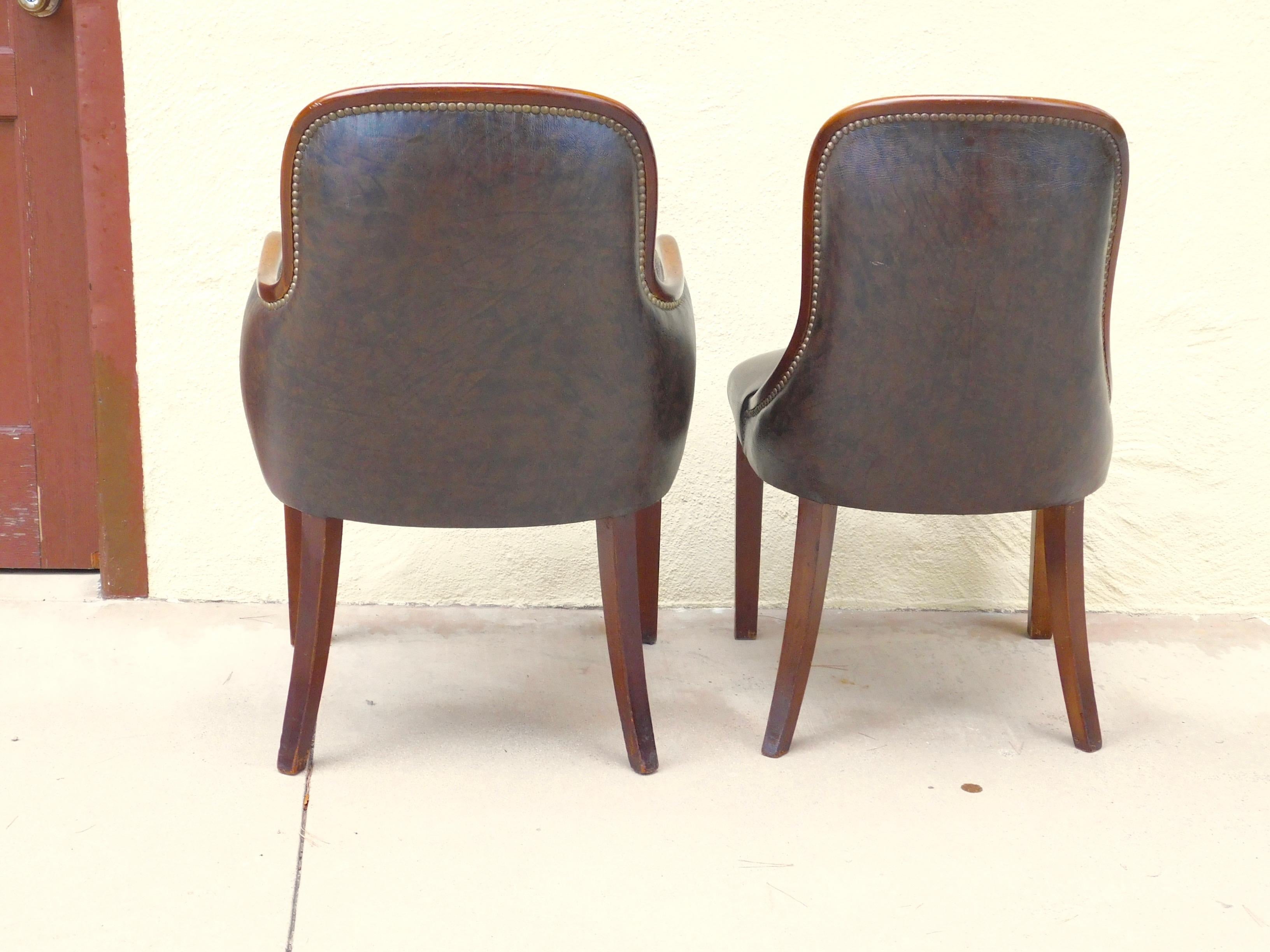 Set of Six Argentine Art Moderne Dining Chairs, circa 1940 For Sale 6
