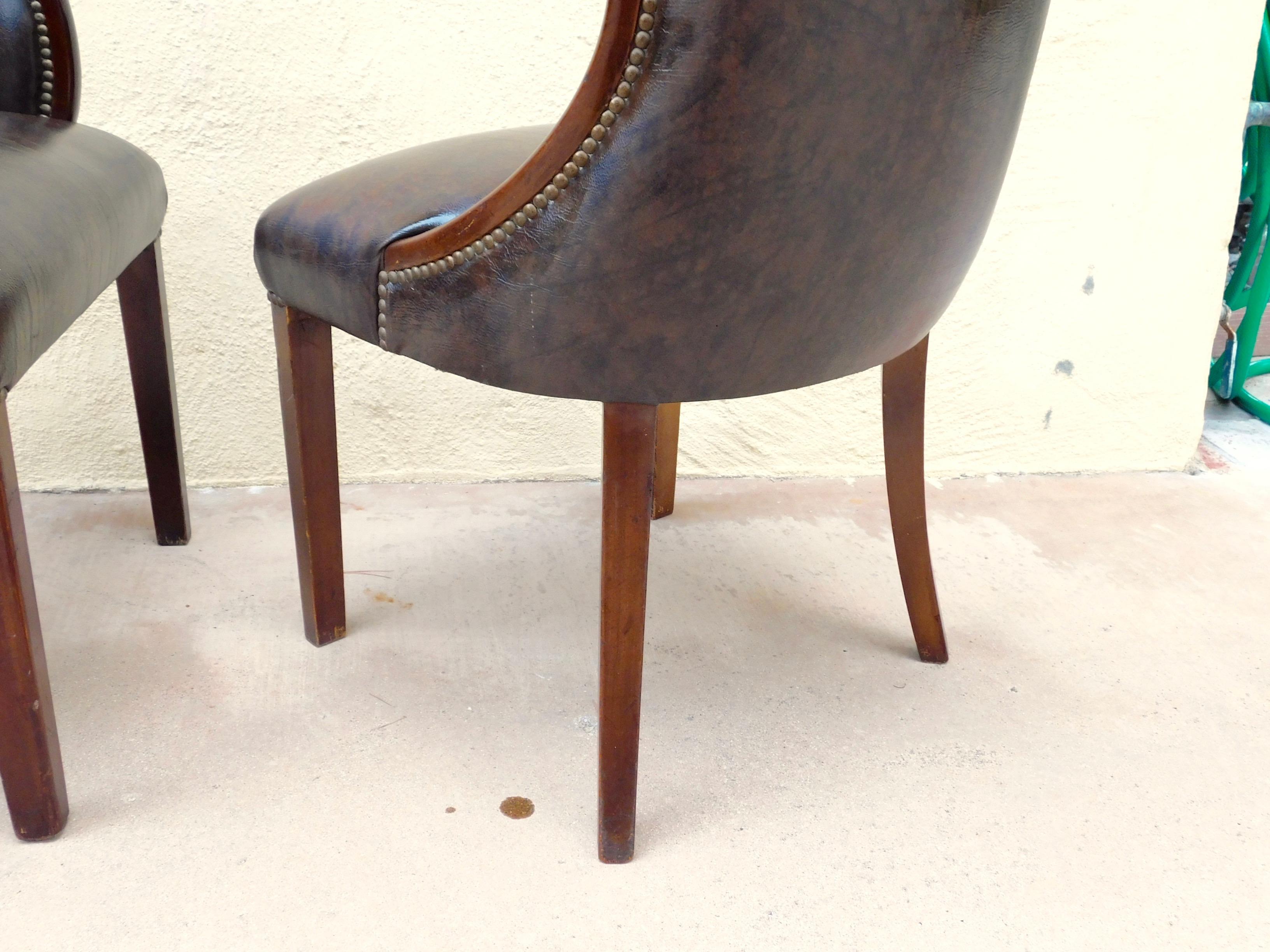 Set of Six Argentine Art Moderne Dining Chairs, circa 1940 For Sale 11