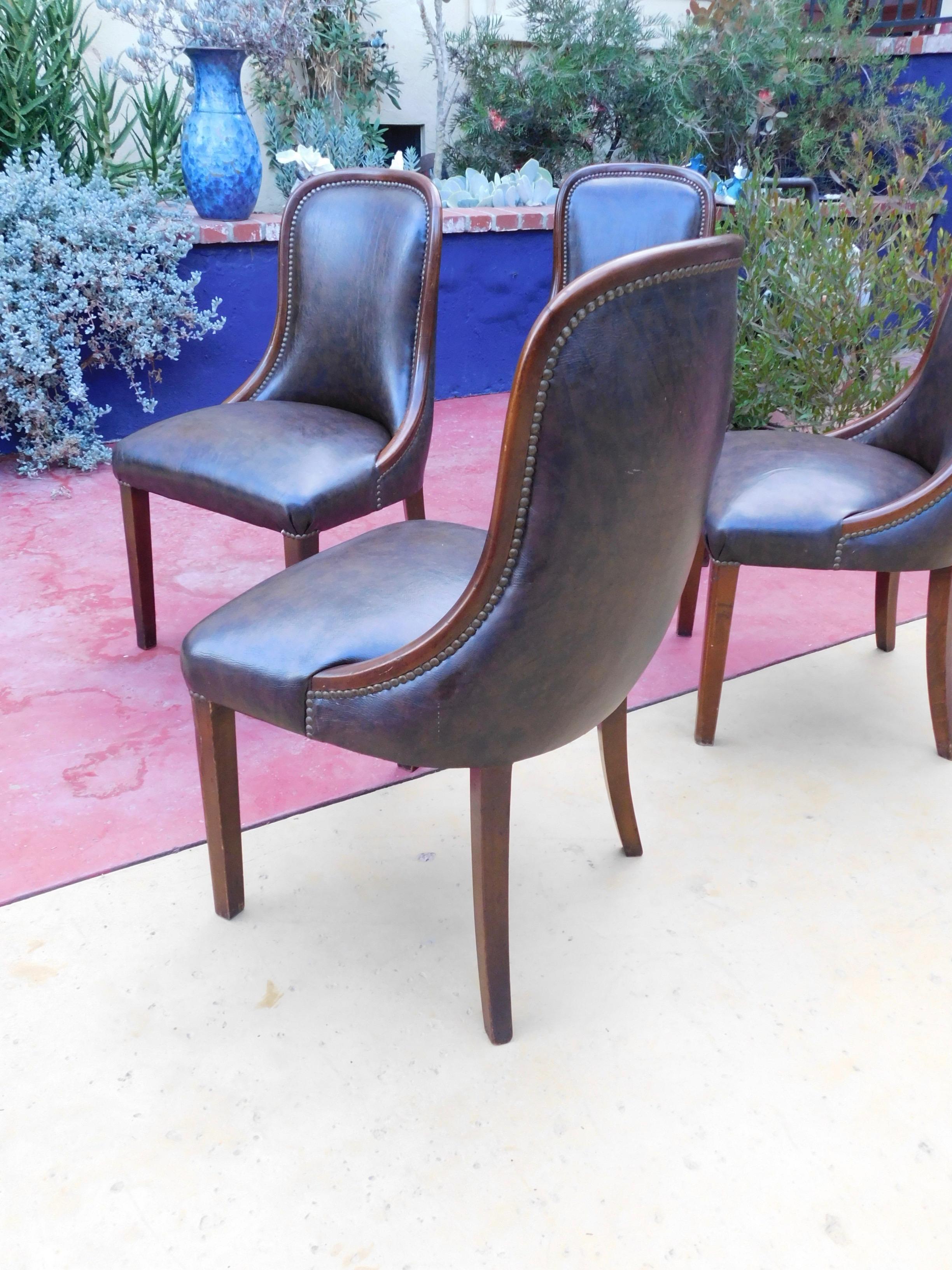 Set of Six Argentine Art Moderne Dining Chairs, circa 1940 For Sale 15