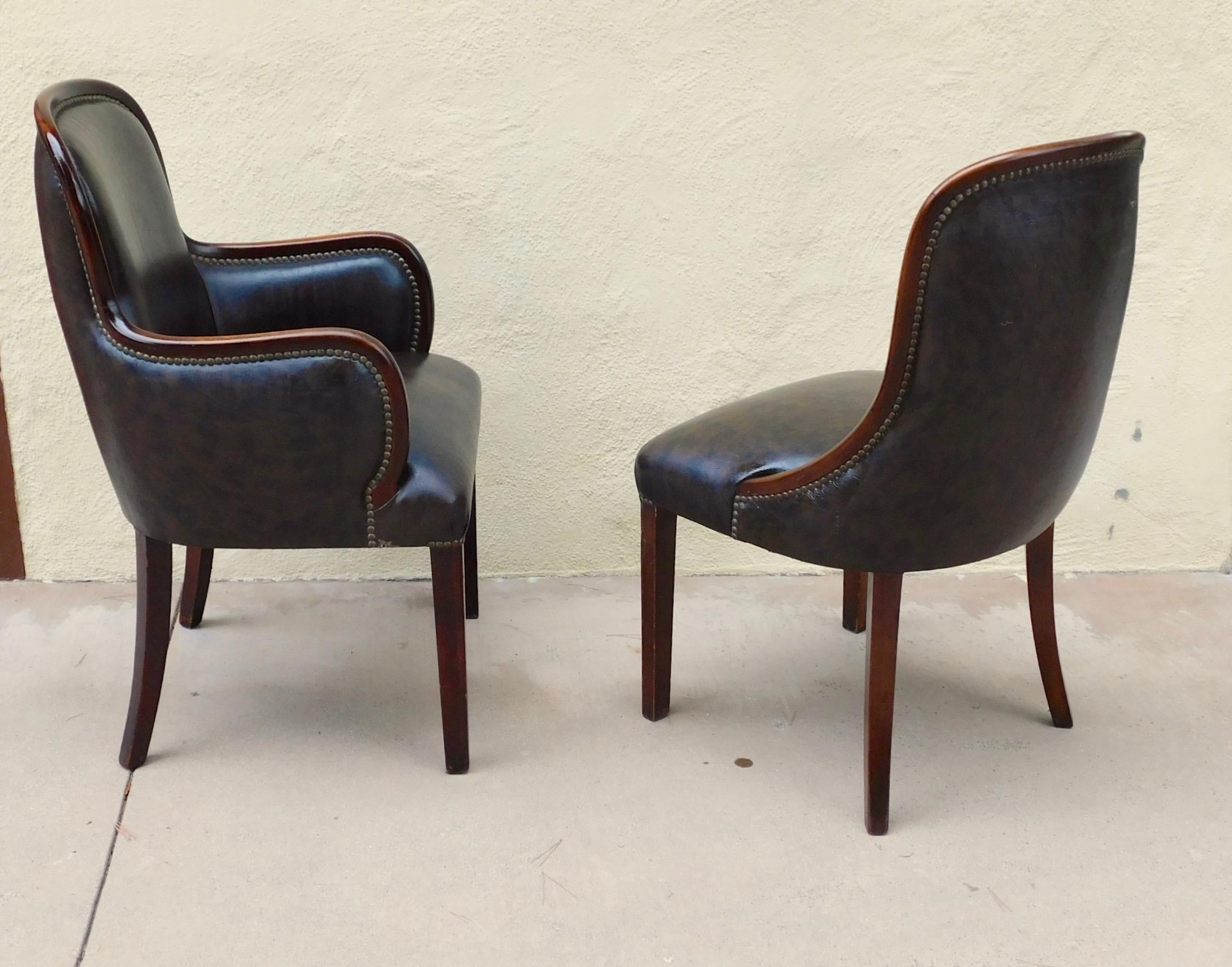Mid-20th Century Set of Six Argentine Art Moderne Dining Chairs, circa 1940 For Sale