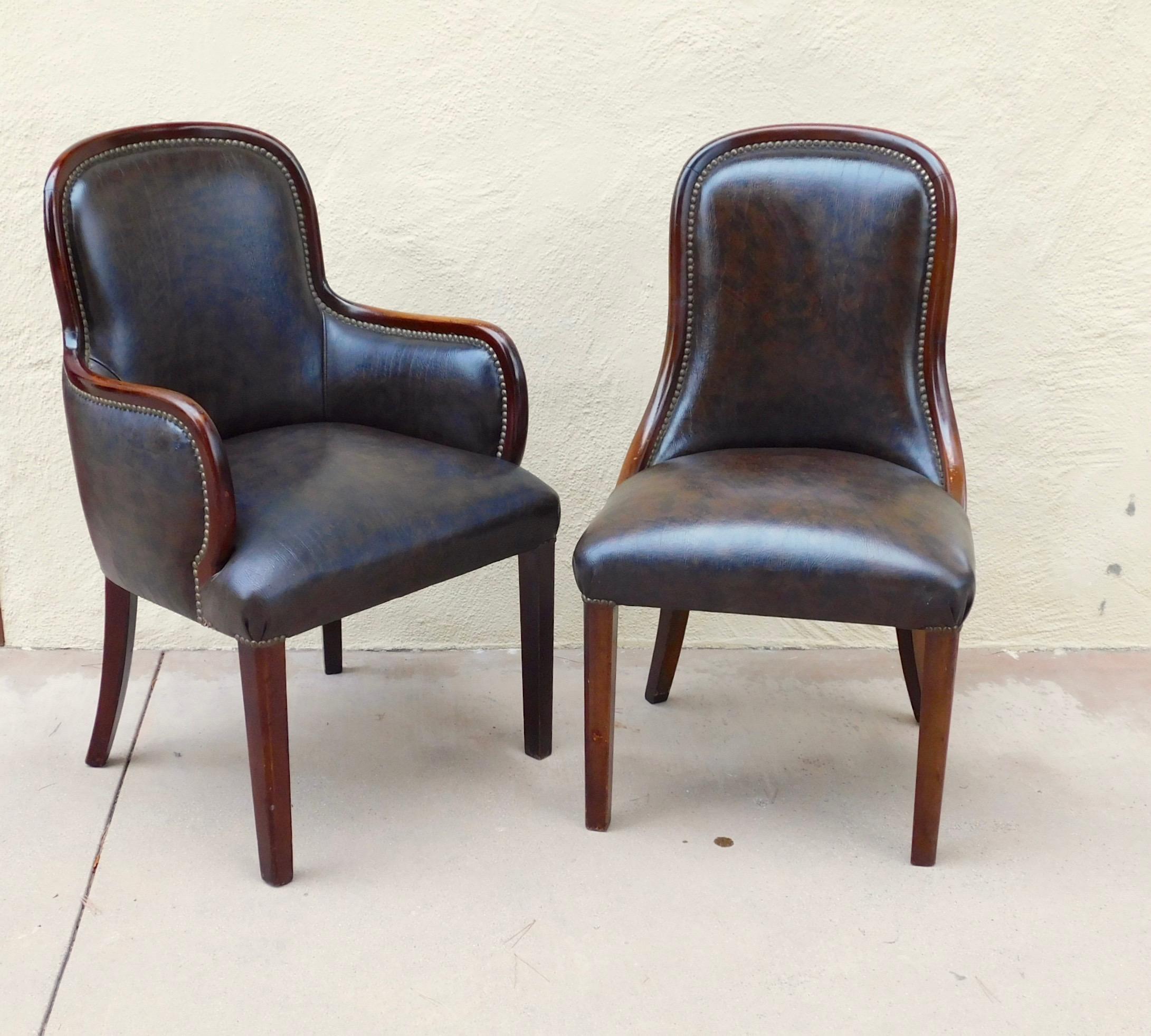 Set of Six Argentine Art Moderne Dining Chairs, circa 1940 For Sale 1