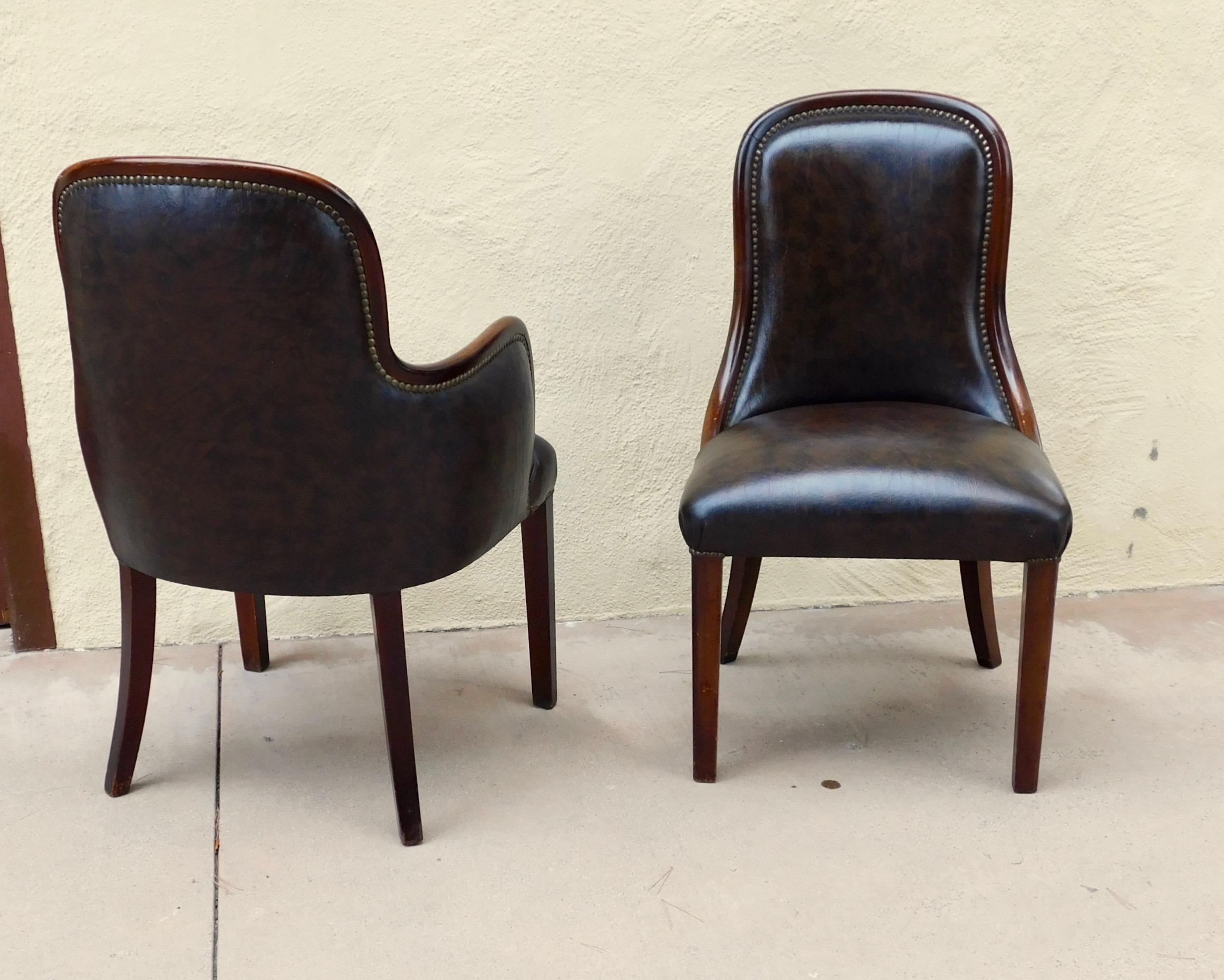 Set of Six Argentine Art Moderne Dining Chairs, circa 1940 For Sale 2