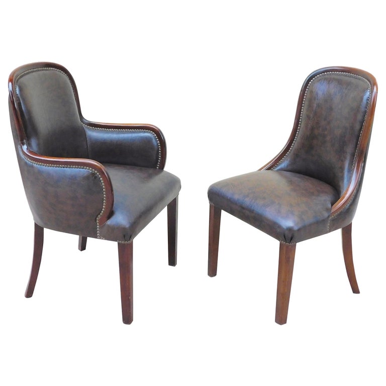 Set Of Six Argentine Art Moderne Dining Chairs Circa 1940