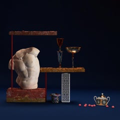 Set of Six Arlecchino Flutes by Griffe Montenapoleone by Vetrerie di Empoli