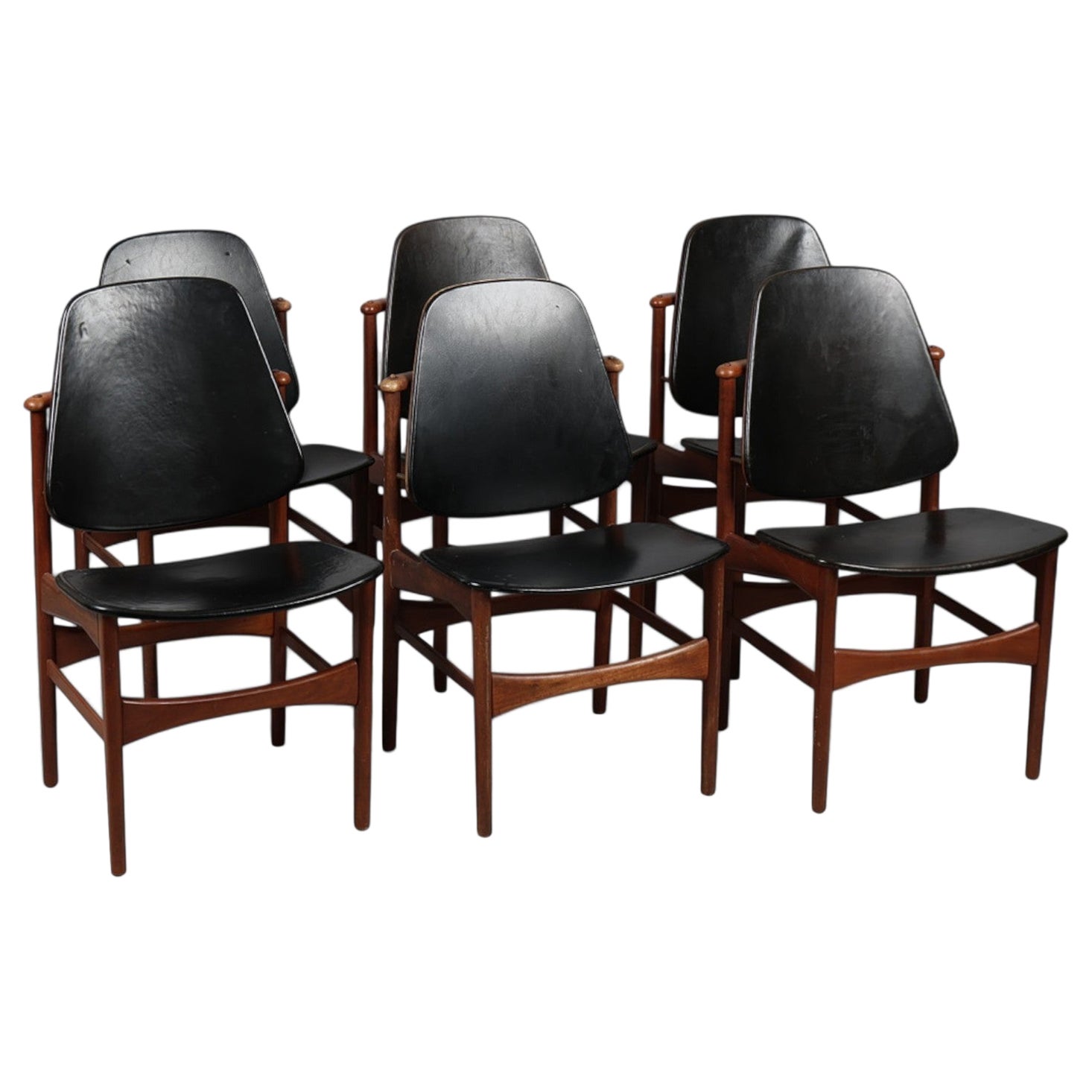Set di sei sedie da pranzo Arne Hovmand-Olsen in teak