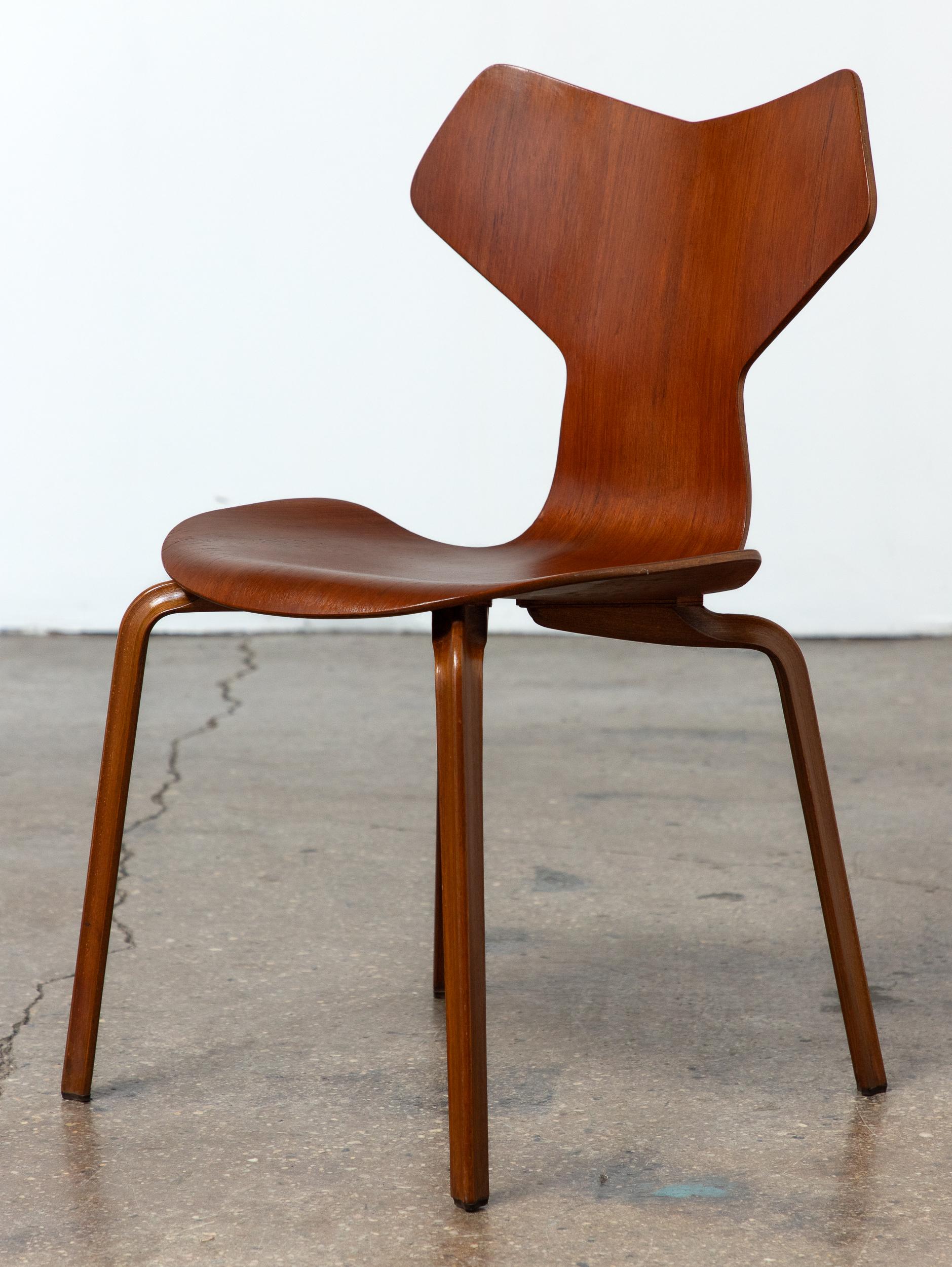 Set di sei sedie Grand Prix di Arne Jacobsen di Fritz Hansen Danimarca anni '60 in vendita 3