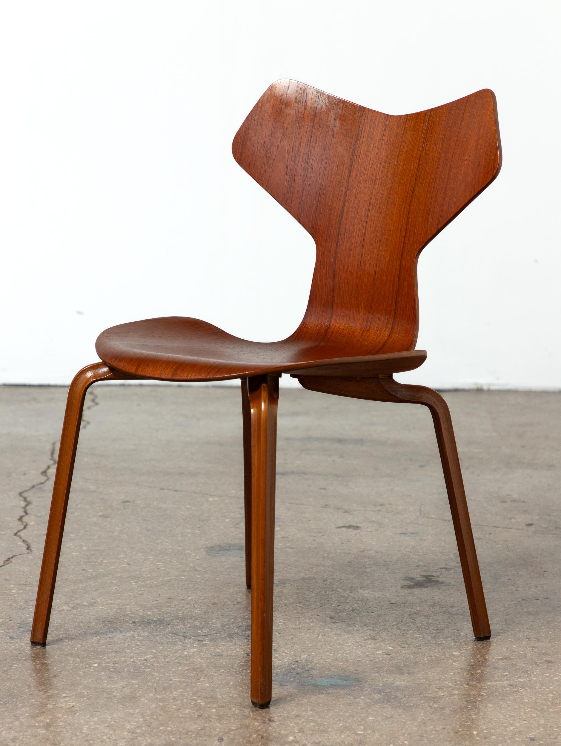 Set di sei sedie Grand Prix di Arne Jacobsen di Fritz Hansen Danimarca anni '60 in vendita 5