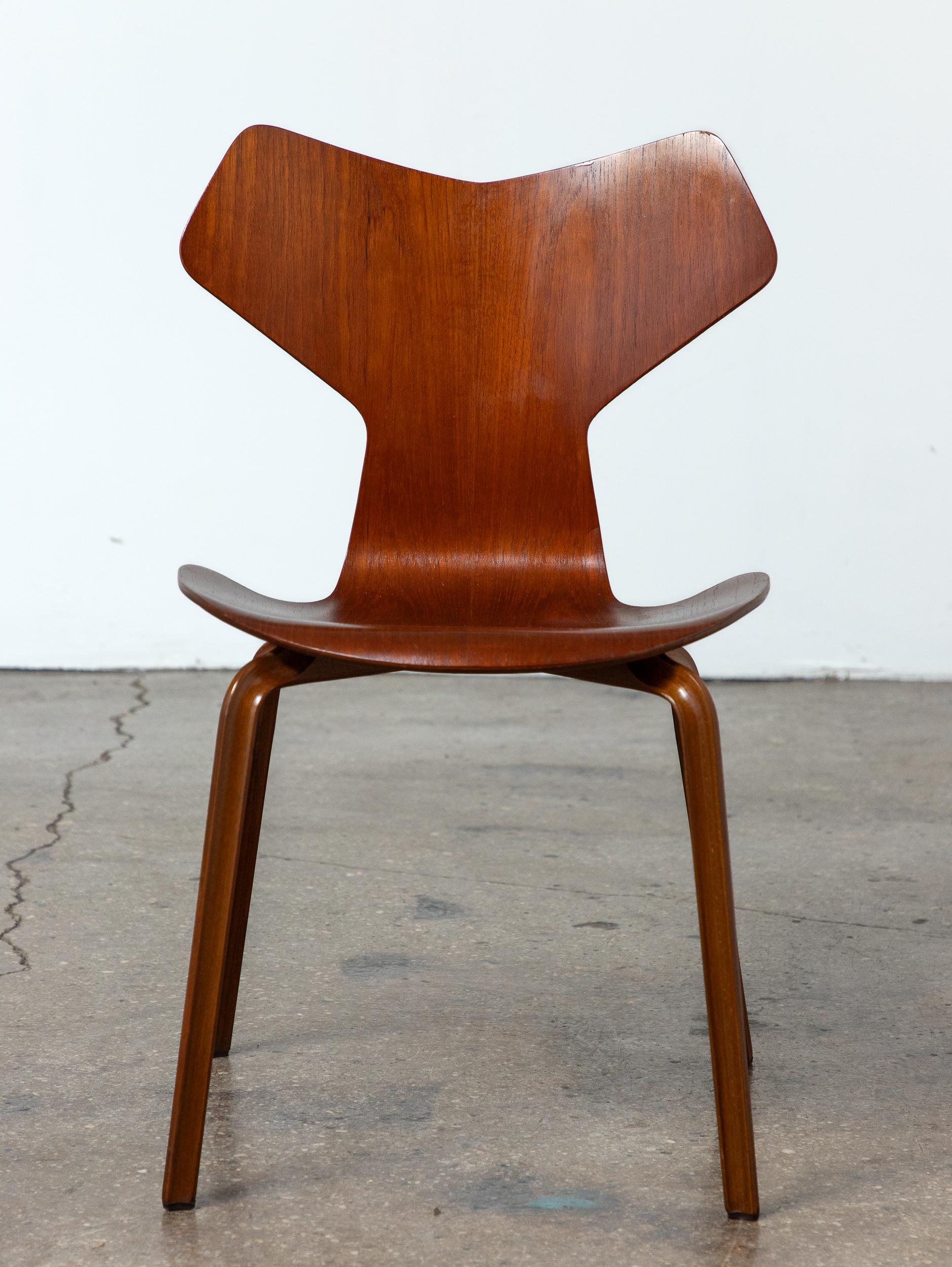 Set di sei sedie Grand Prix di Arne Jacobsen di Fritz Hansen Danimarca anni '60 in vendita 6