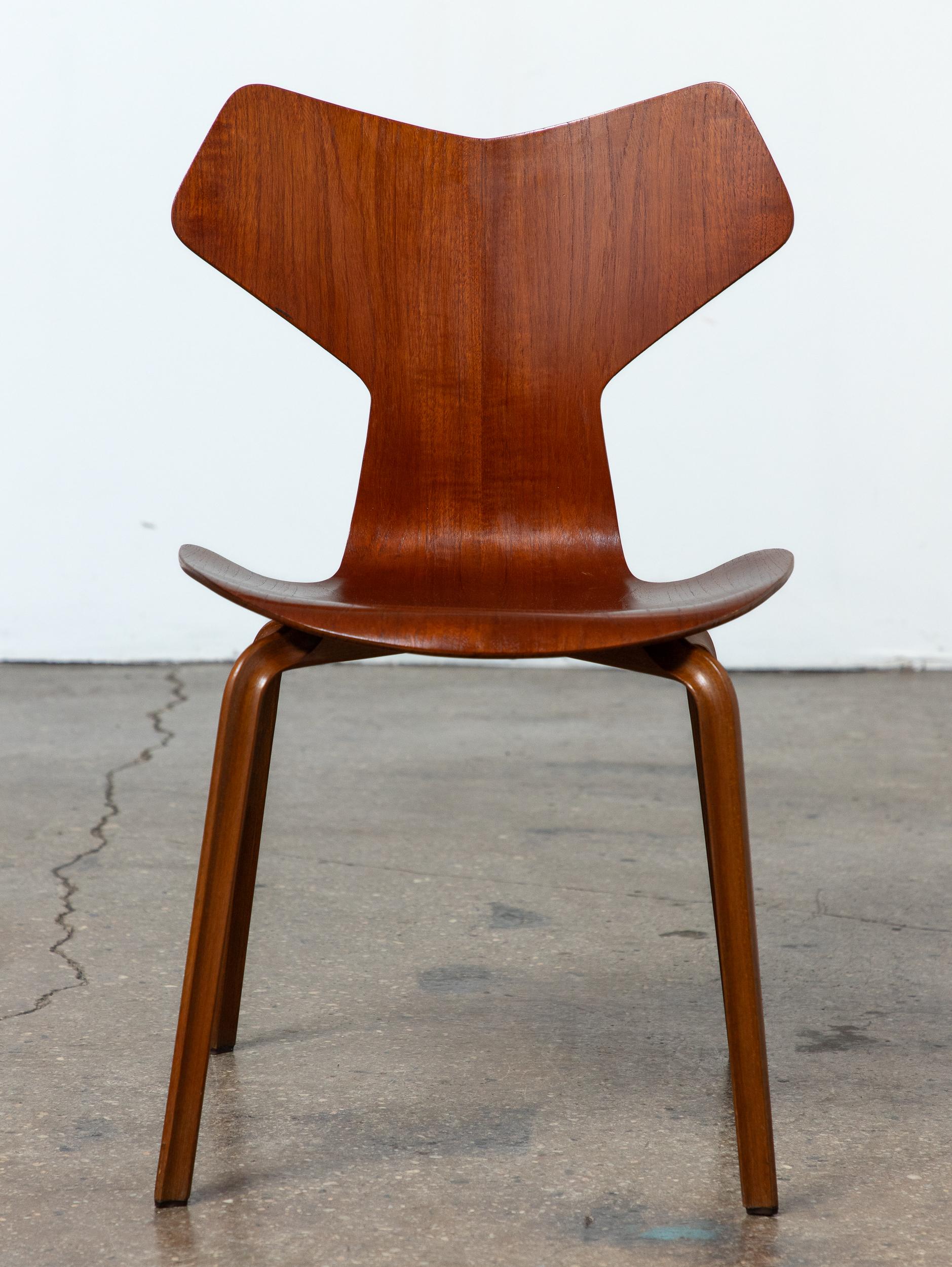 Set di sei sedie Grand Prix di Arne Jacobsen di Fritz Hansen Danimarca anni '60 in vendita 8