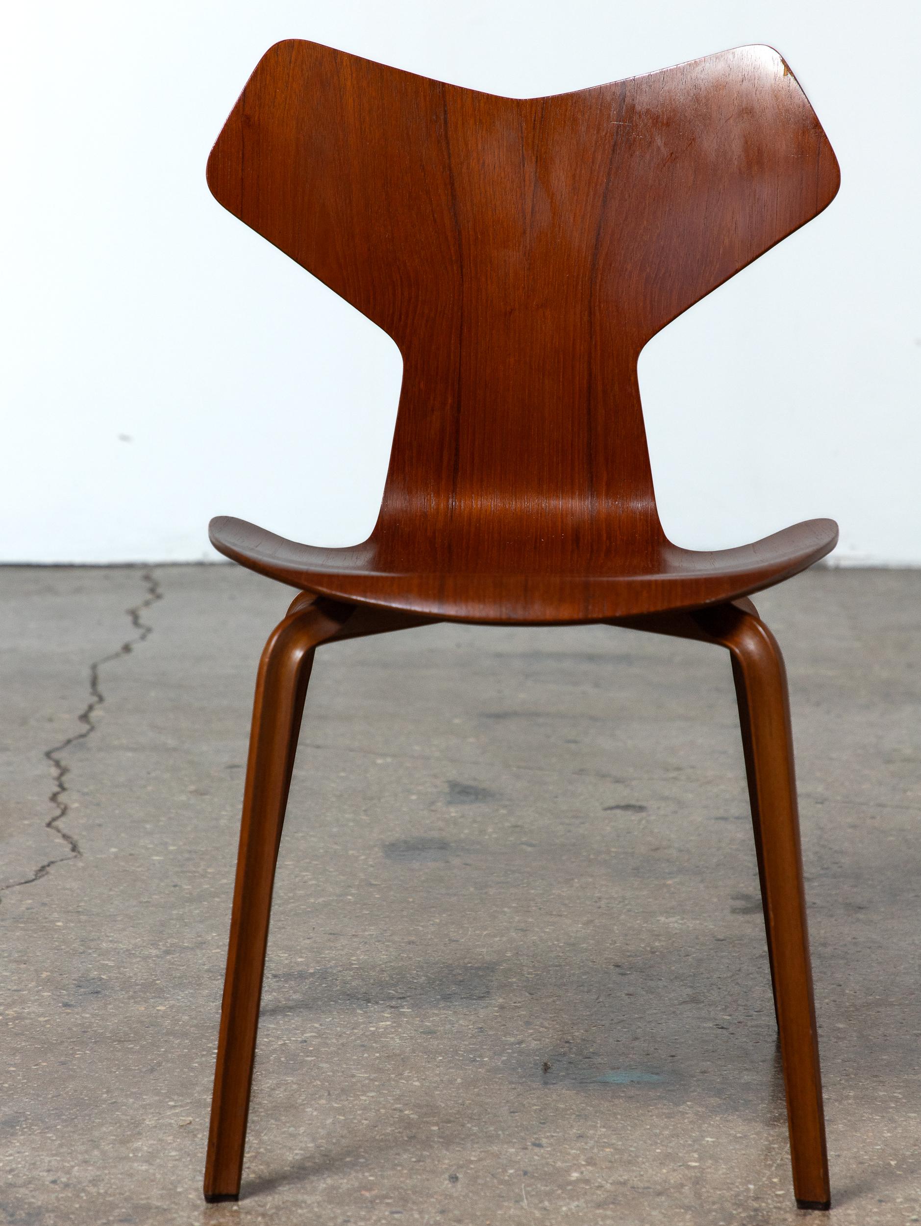 Set di sei sedie Grand Prix di Arne Jacobsen di Fritz Hansen Danimarca anni '60 in vendita 10