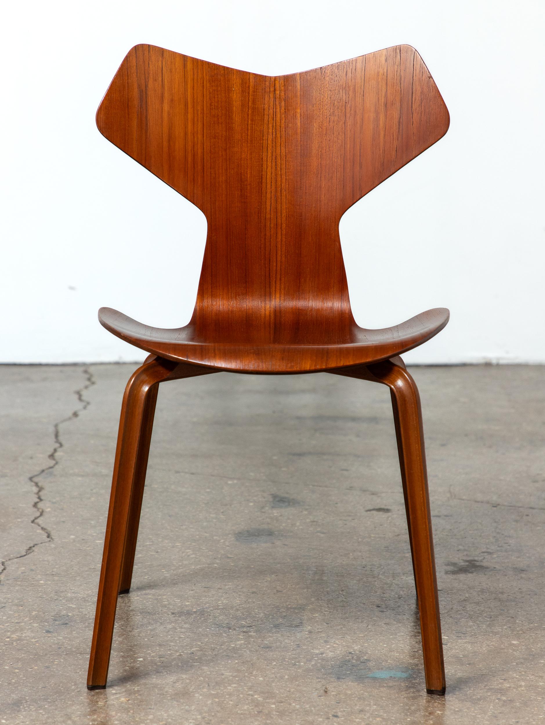Teak Set di sei sedie Grand Prix di Arne Jacobsen di Fritz Hansen Danimarca anni '60 in vendita