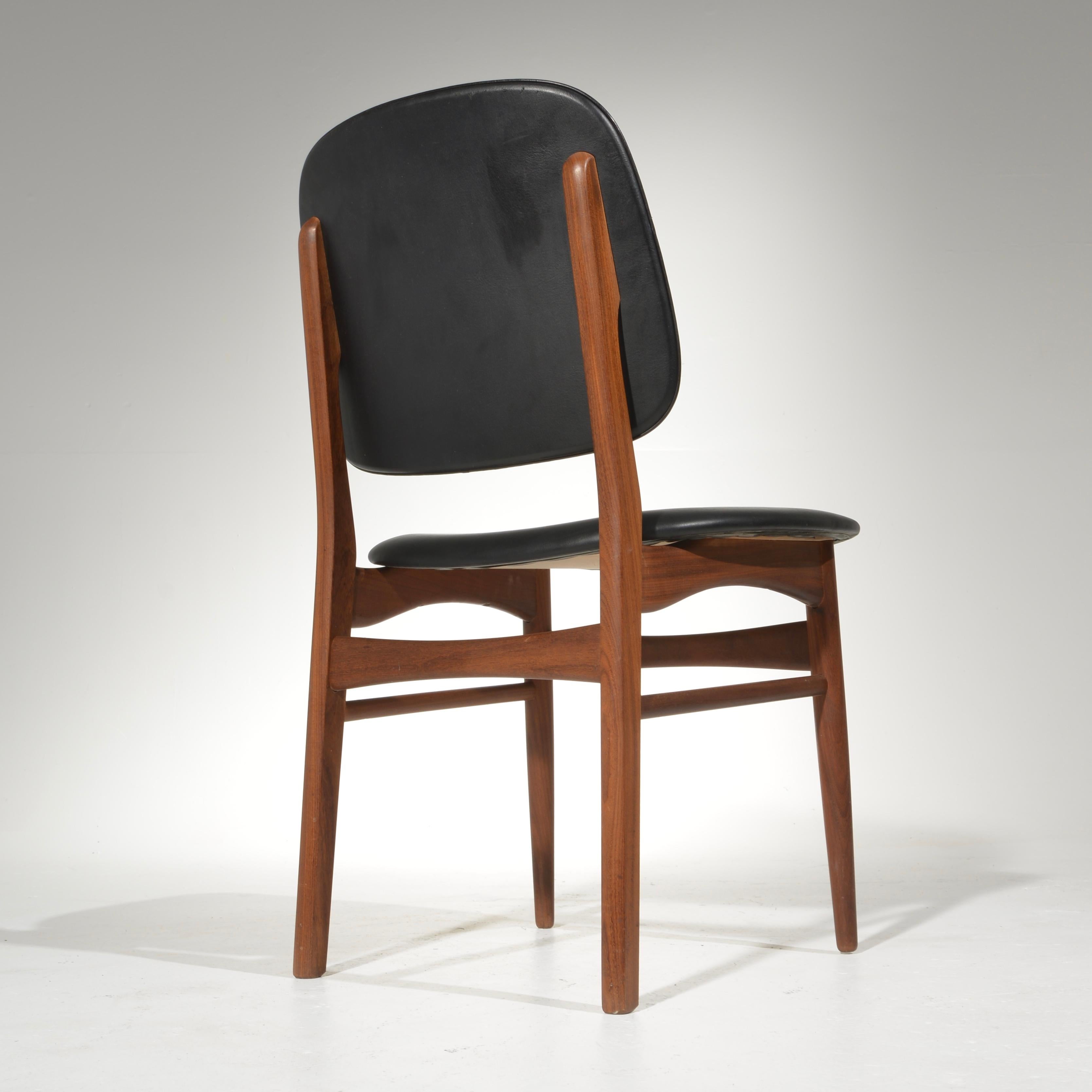 Set of Six Arne Vodder Danish Modern Dining Chairs in Teak In Excellent Condition In Los Angeles, CA