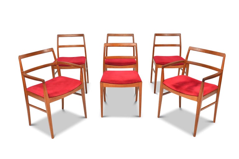 Set of Six Arne Vodder Dining Chairs in Teak For Sale 5