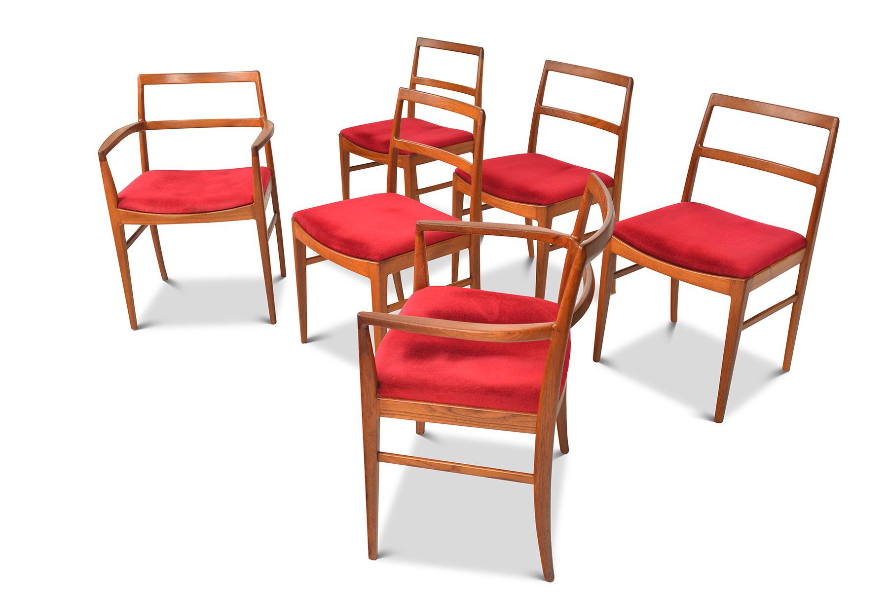 Set of Six Arne Vodder Dining Chairs in Teak For Sale 1