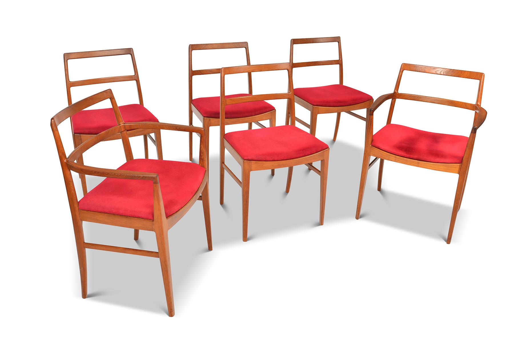 Set of Six Arne Vodder Dining Chairs in Teak For Sale 2