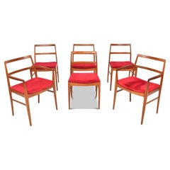 Ensemble de six chaises de salle à manger Arne Vodder en teck