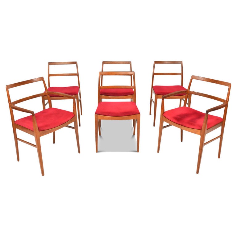 Set of Six Arne Vodder Dining Chairs in Teak For Sale