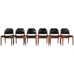 Set of Six Arne Vodder Dining Chairs Model 62 for Sibast, Denmark, 1960s