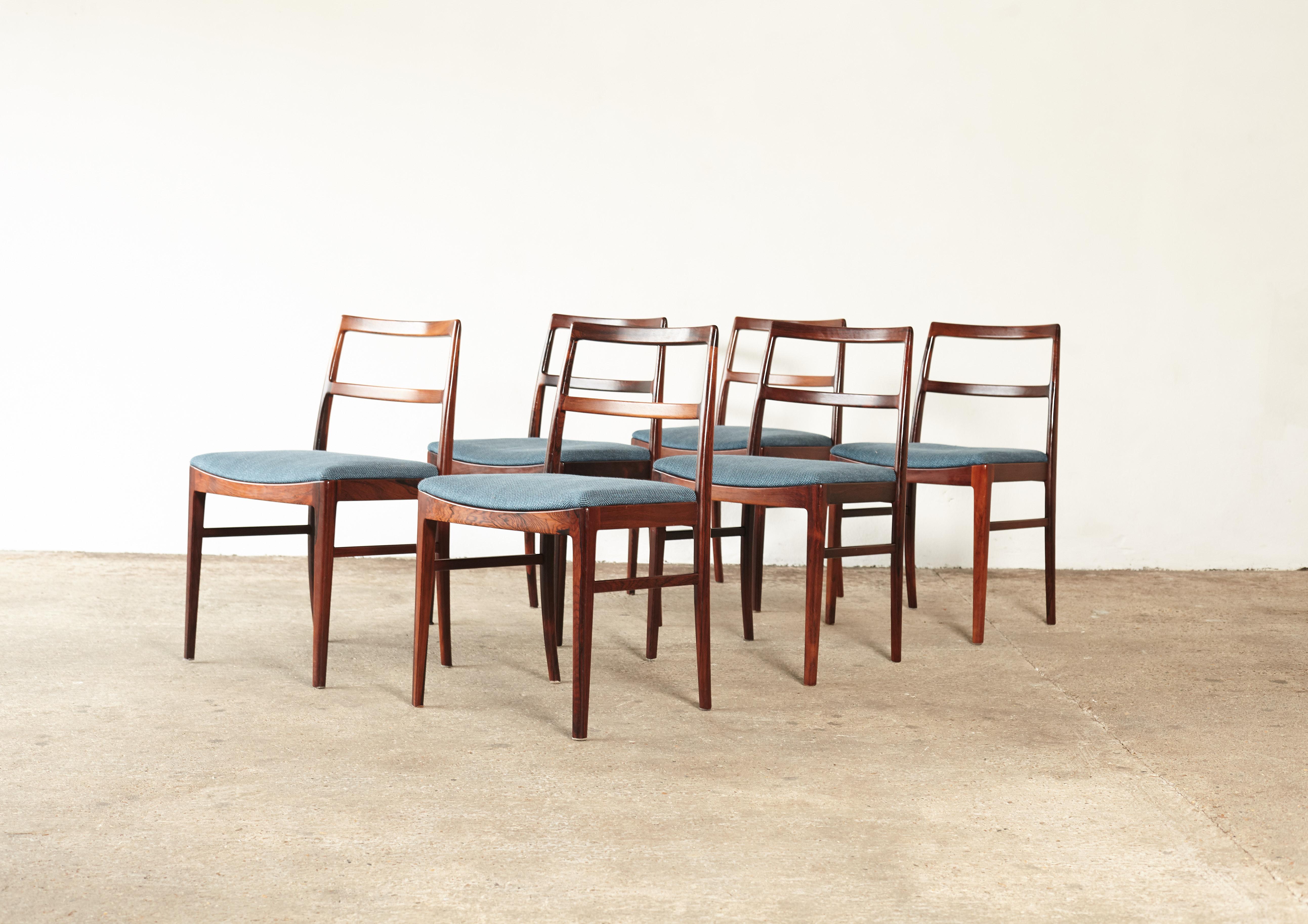 Set of Six Arne Vodder Model 430 Rosewood Dining Chairs, Sibast, Denmark, 1960s In Good Condition In London, GB