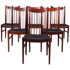 Set of Six Arne Vodder Rosewood Chairs, Model 422, Made by Sibast