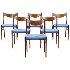 Set of Six Arne Wahl Iversen Dining Chairs, Model GS61
