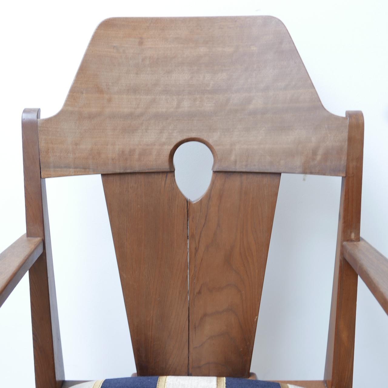 Set of Six Art Deco Amsterdam School Dining Chairs '6' 7
