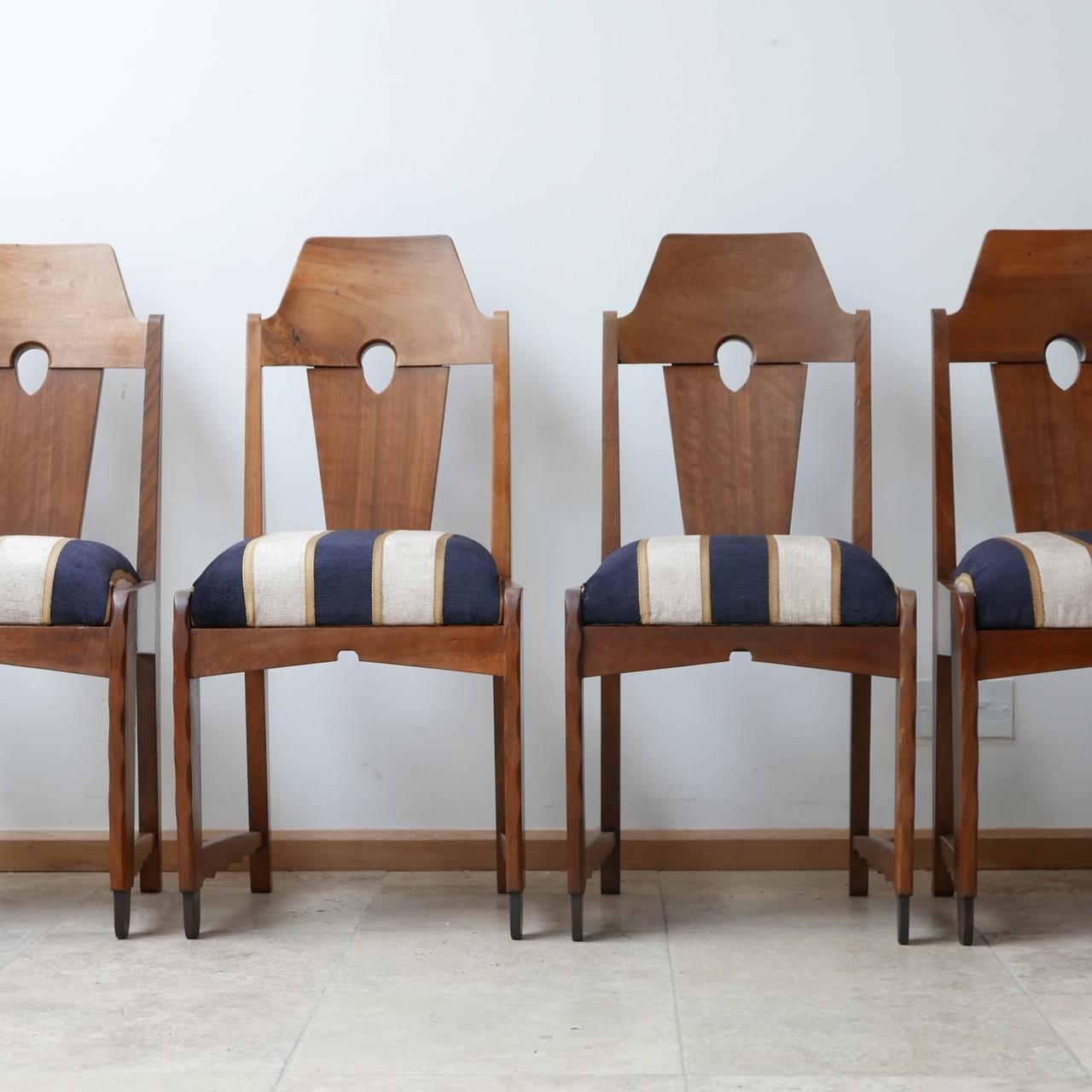 Set of Six Art Deco Amsterdam School Dining Chairs '6' 1