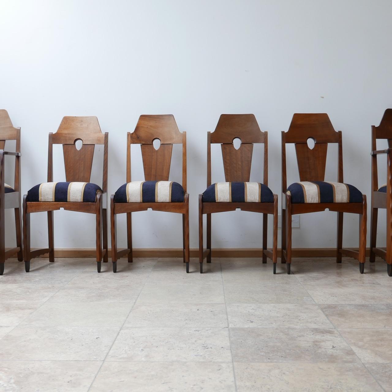 Set of Six Art Deco Amsterdam School Dining Chairs '6' 2