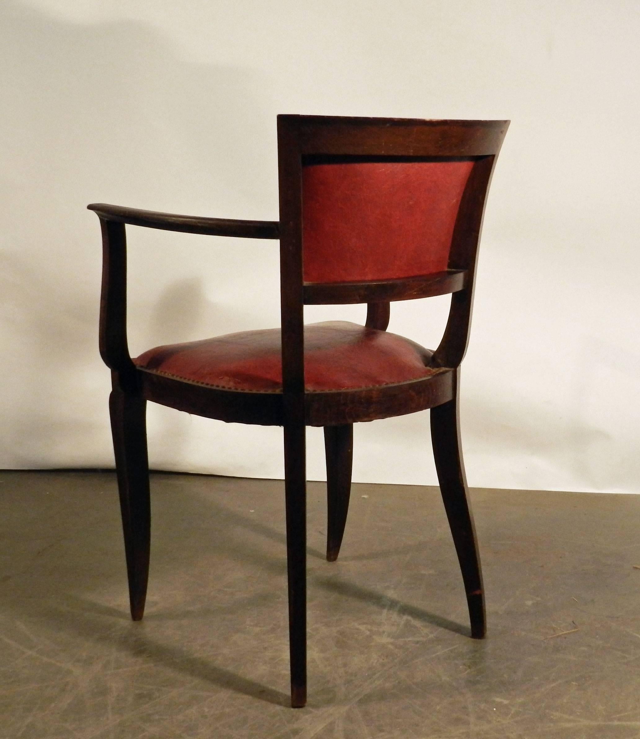 Ensemble de six fauteuils Art Déco, vers 1930 Bon état - En vente à Saint-Ouen, FR