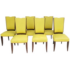 Set of Six Art Deco Chairs / Dining Room Chairs, Paris, circa 1925