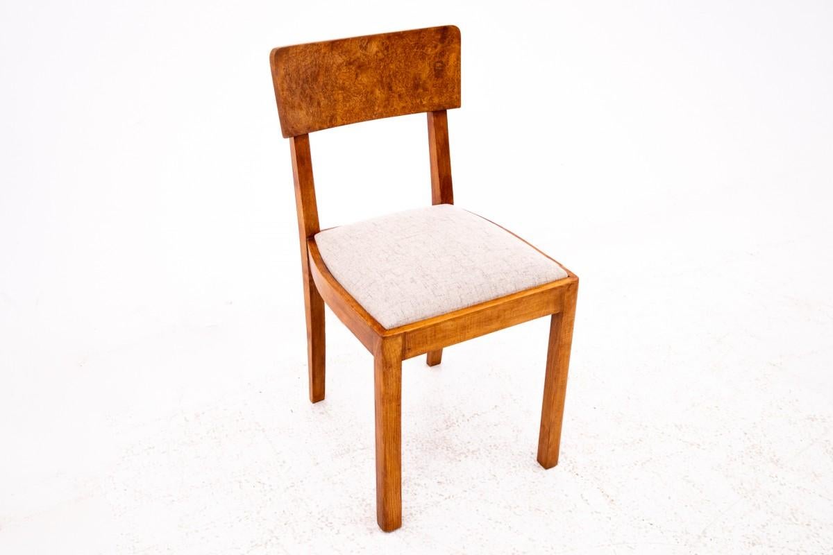 Set di sei sedie Art Deco, Polonia, anni '40. in vendita 1
