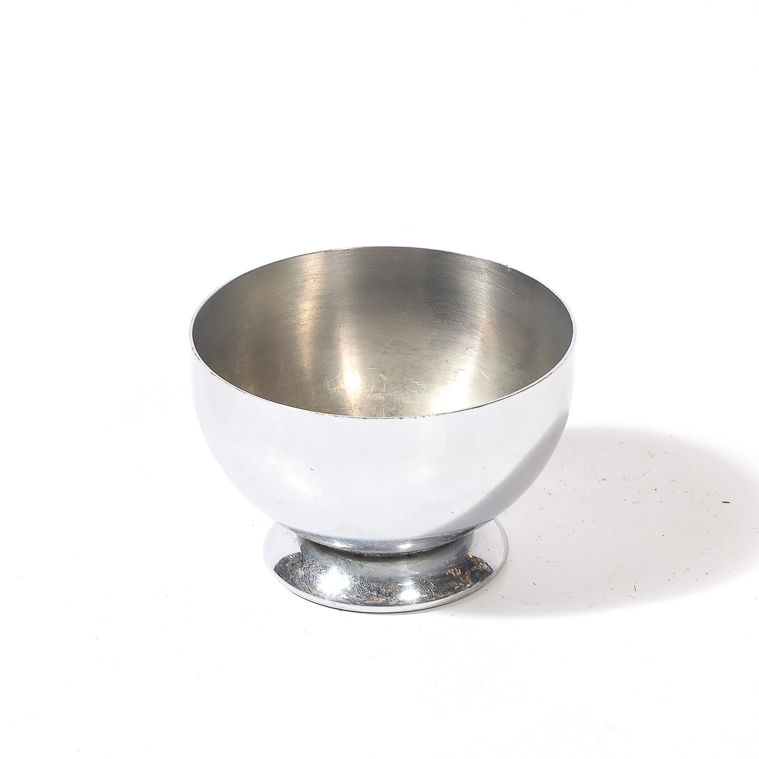 Mid-20th Century Set of Six Art Deco Chrome Cordials signed Chase For Sale