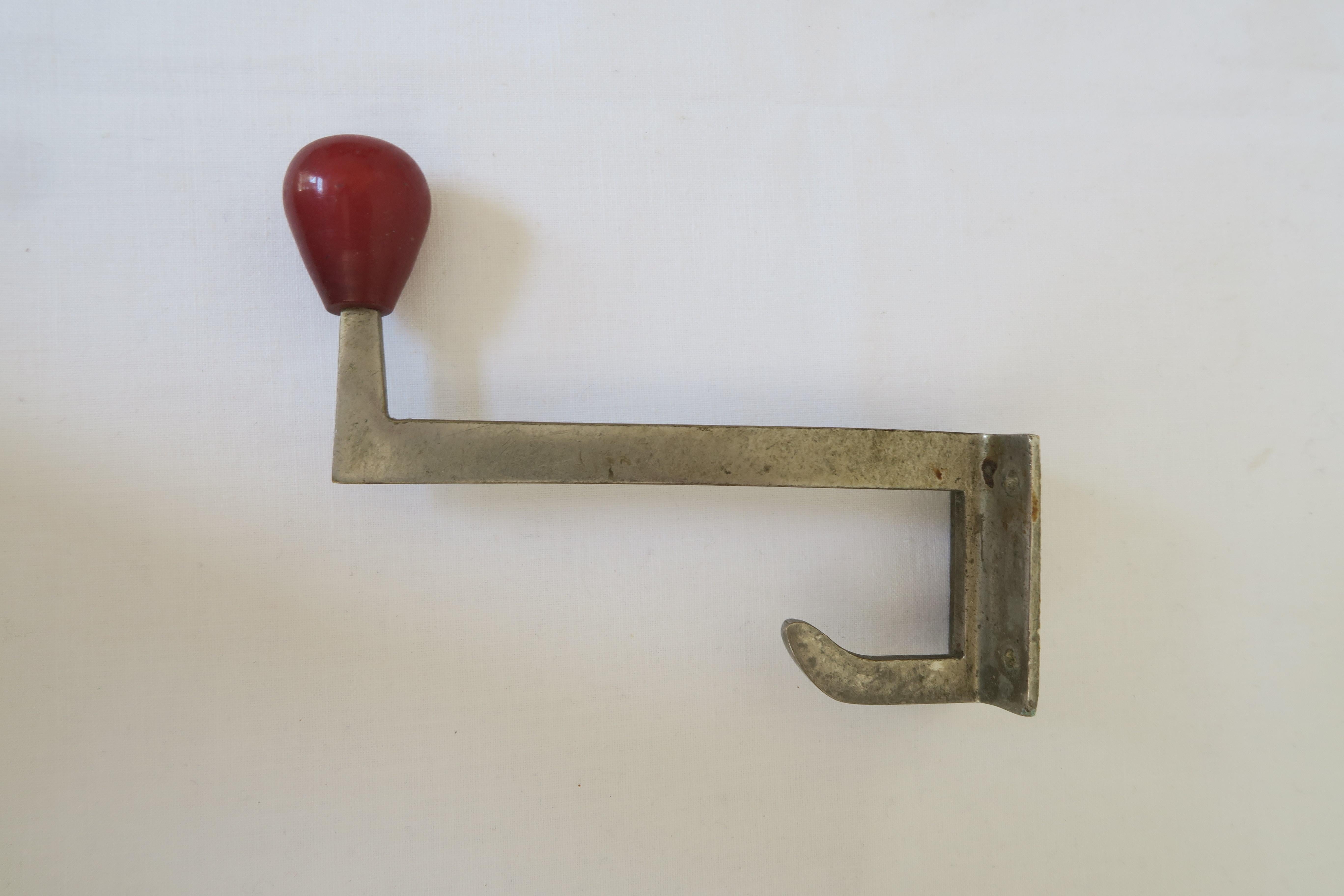 Hand-Crafted Set of Six Art Deco Coat Hooks For Sale